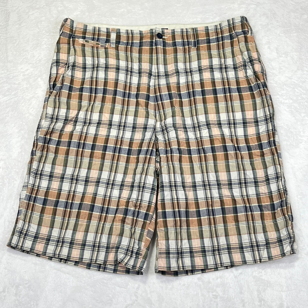Polo Jeans Co Ralph Lauren Mens 38 Plaid Shorts Multicolor‎ Cotton Flat Front